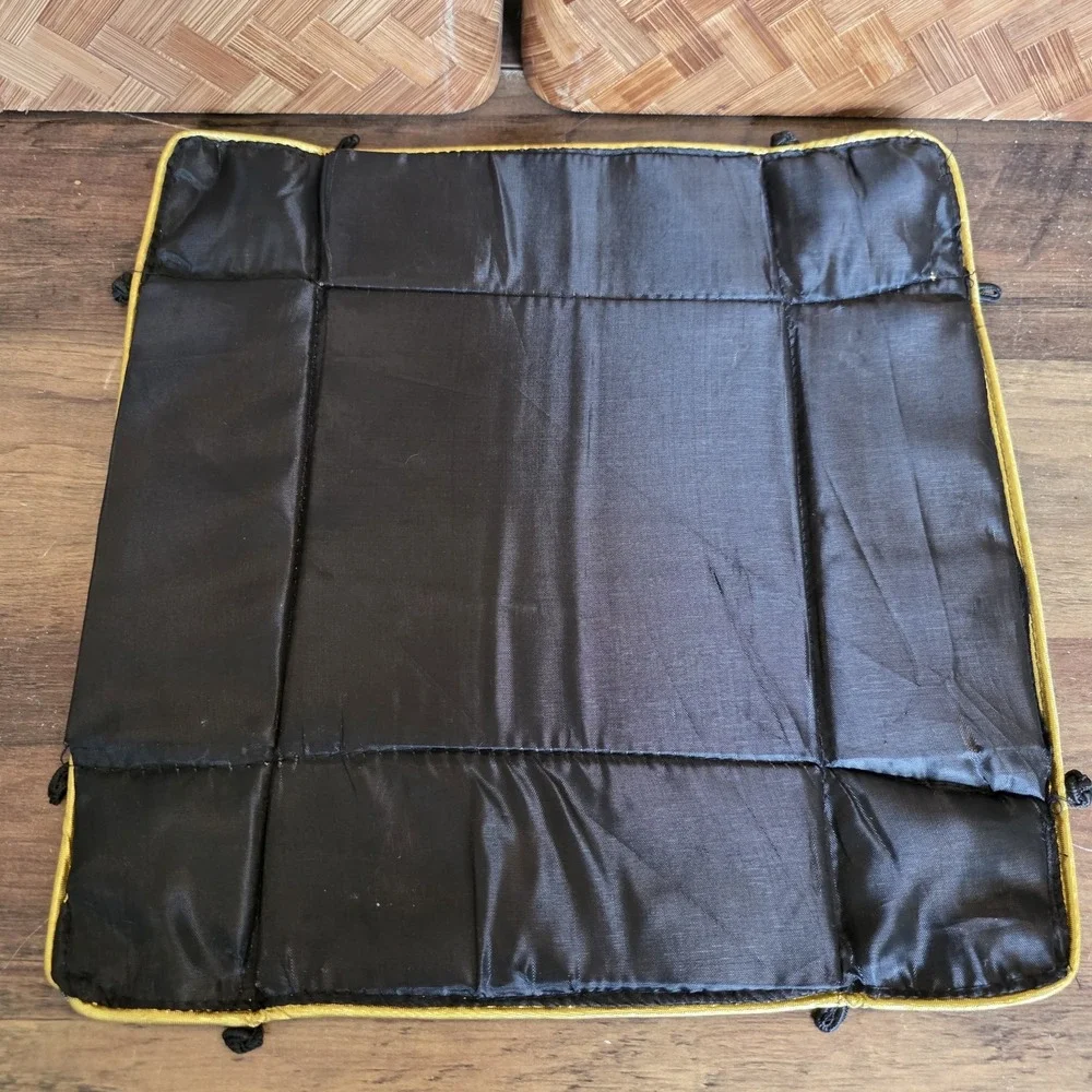 Fabric Valet Tray Set Black Gold Green Catch All Home Decor Metallic